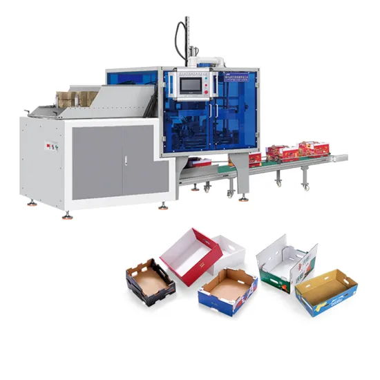 Automatic Cardboard Paper Box Fruit Corrugated Carton Box Making Folding Machine