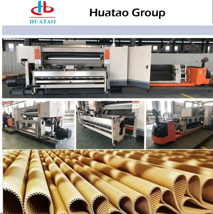 Huatao Stainless Steel 1600-2500mm Width Caron Box Making Machine Single Facer